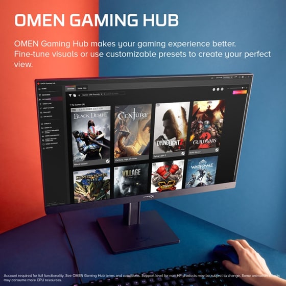 HP HyperX Omen IPS Gaming Monitor 23.8" FHD IPS Flat 180Hz 1ms image 12