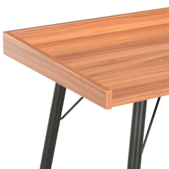 Γραφείο Μελέτης VidaXL από Μοριοσανίδα 90x50cm - Μαύρο/Καφέ image 3