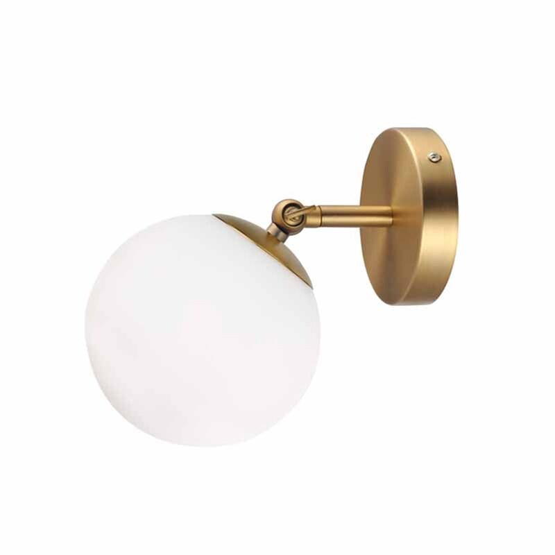 Απλίκα Τοίχου Aca Thetis V360501w Μεταλλική 15x23x15 cm - Μπρονζέ/Λευκή