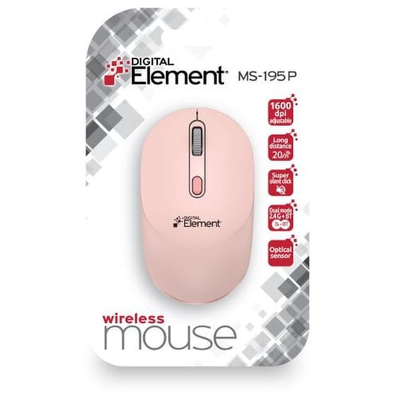 Element MS-195P Ασύρματο Ποντίκι Ροζ image 2