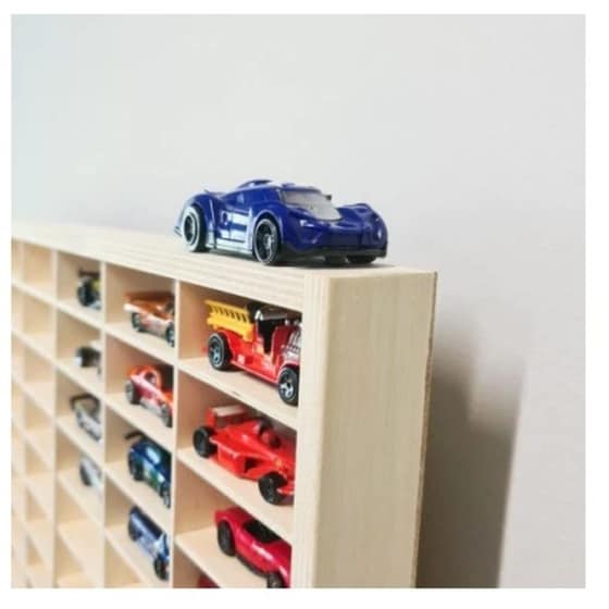 Ξύλινο Ράφι Για Αυτοκινητάκια 54 Θέσεων 60 X 5.3 X 40 Cm Kruzzel 21998 image 6