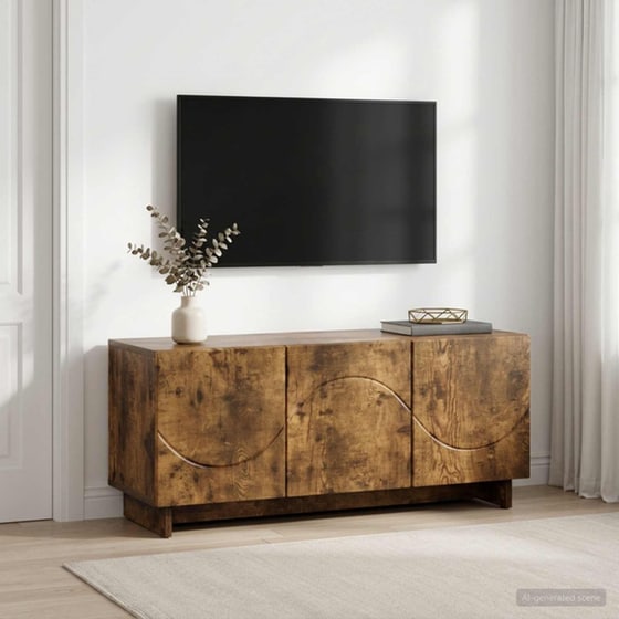 Βάση Τηλεόρασης VidaXL 90x34.5x40 cm - Καπνισμένο Ξύλο Δρυός image 1