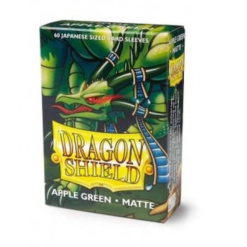 Ygo Dragon Shield Sleeves Japanese Small Size – Matte Apple Green (box Of 60)