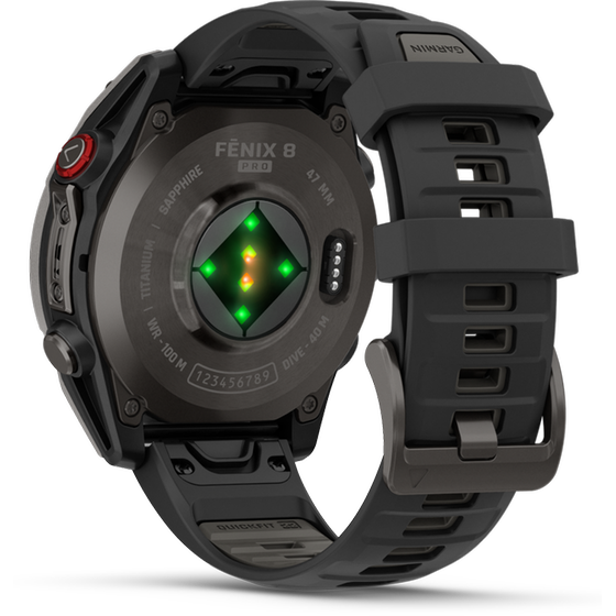 Smartwatch Garmin Fenix 8 Pro 47mm - Titanium Carbon Gray DLC with Black and Pebble Gray image 5