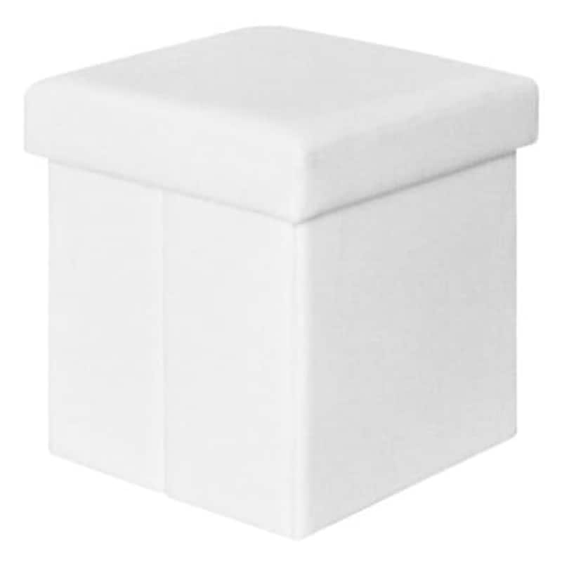 WOODWELL Σκαμπό Μπαρ Woodwell Δερματίνη Pu με Αποθηκευτικό Χώρο - Λευκό