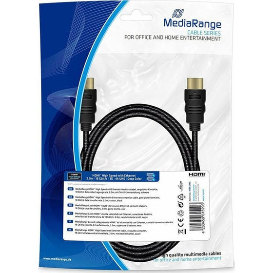 Καλώδιο Mediarange Hdmi High Speed With Ethernet Connection, (mrcs196) image 0