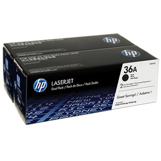 Toner HP 36A CB436AD Dual Pack - Black image 1