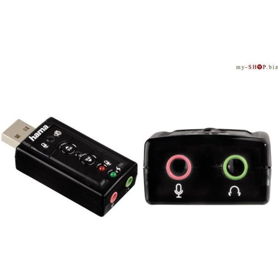 Κάρτα Ήχου Hama 51620 USB 7.1 - Μαύρο image 2