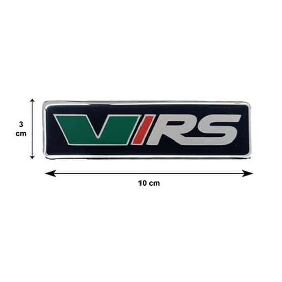 Skoda Vrs Σηματα Βιδωτα 10 Χ 3 Cm Εποξειδικης Ρυτινης Σε Μαυρο/χρωμιο Για Πατακια - 2 Τεμ. image 1