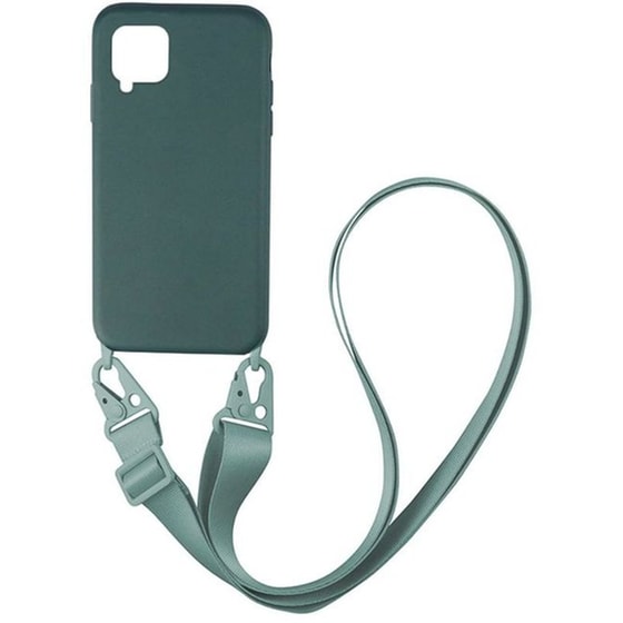Θήκη Samsung Galaxy A12 - Sonique Carryhang Liquid Silicone Strap - Πράσινο image 0