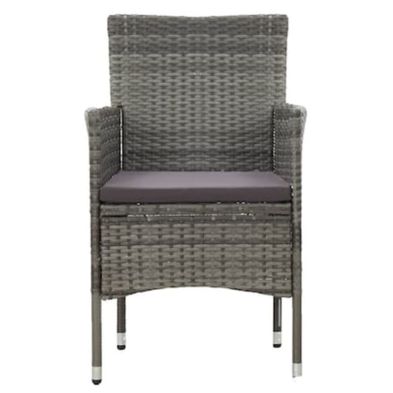 Vidaxl Σετ Τραπεζαρίας Κήπου 3 Τεμαχίων Γκρι image 4