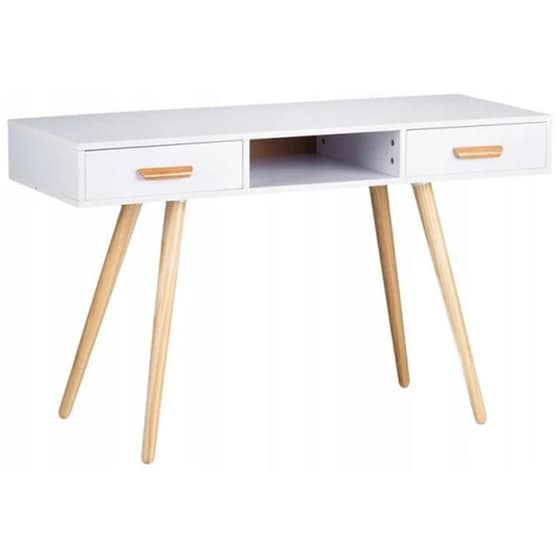 Γραφείο Modernhome από Mdf/Ξύλο Πεύκου 75x45x120 cm Wyj-038 - Καφέ/Λευκό image 0