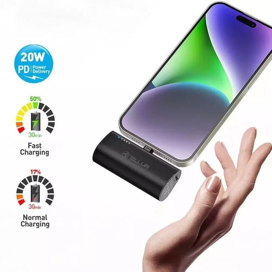 Powerbank Tellur PD203 5.000mAh PD20W - Black image 3