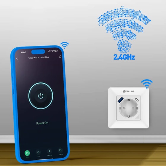 Έξυπνη Πρίζα Ρεύματος Tellur με Wi-Fi, 3600W - Λευκό image 4