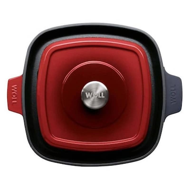 WOLL Γκριλιέρα Μαντεμένια Επισμαλτωμένη WOLL IRON 624-2CI-010 24 cm Κόκκινο