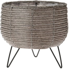 Κασπώ με Βάση Spitishop Κ-Μ 430000810 από Πλαστικό φ20.5x19.5 cm - Μπεζ/Μαύρο