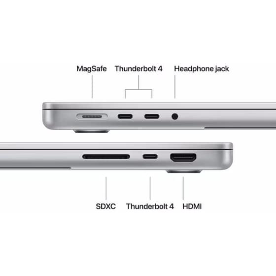 Apple MacBook Pro 14" M5 Chip QHD+ (Apple M5 10 Cores/16GB/512GB SSD/10 Cores GPU/macOS) Silver image 5