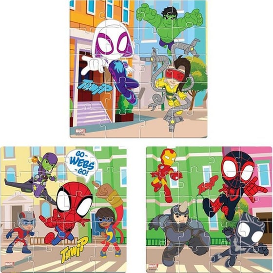 Σετ Παζλ Luna Toys Μαγνητικό Spidey And Friends (σετ 3x20 Τμχ) image 0
