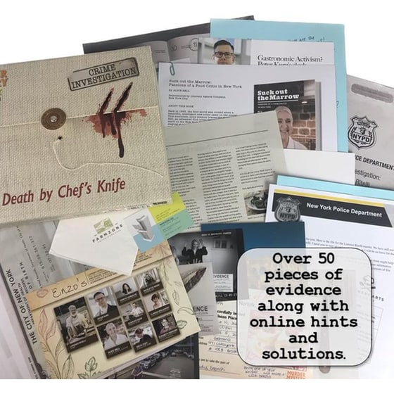 Επιτραπέζιο University Games Murder Mystery Party Case Files: Death by Chef's Knife image 1