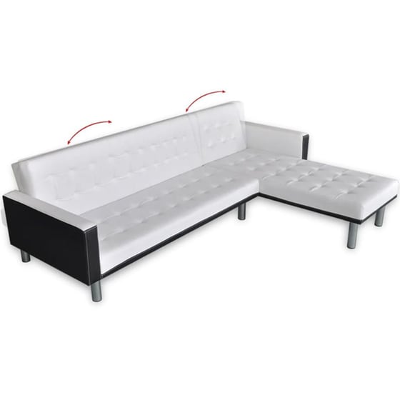 Γωνιακός Καναπές VidaXL 218x155cm - Λευκό image 3