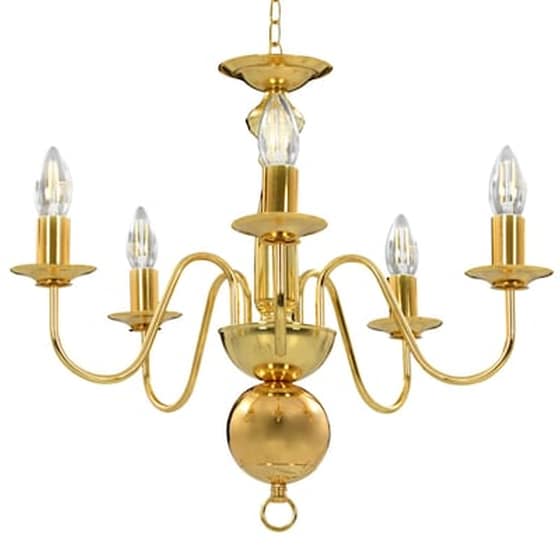 Vidaxl Πολυέλαιος Χρυσός Με 5 Ντουί Ε14 image 5