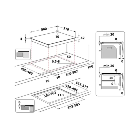 INDESIT IO 255HS X & AAR 160 C 70 Lt Inox Εντοιχιζόμενος Σετ Φούρνος και Εστία image 9