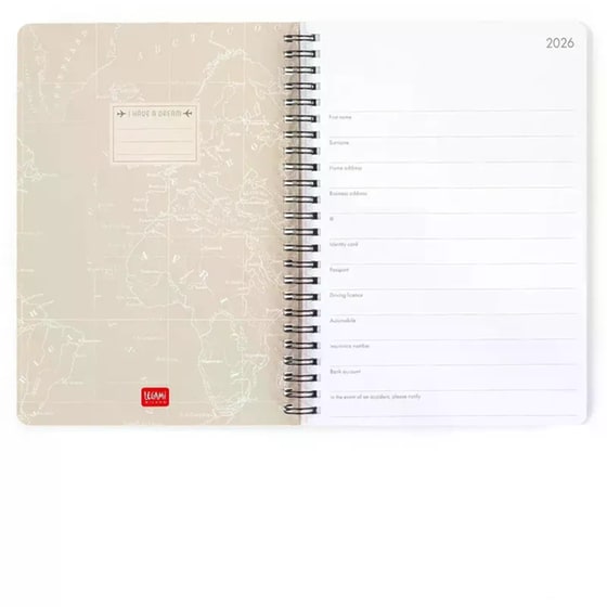 Ημερολόγιο Εβδομαδιαίο Legami 2026 12Μ Large Spiral Travel image 1