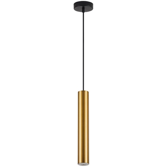 Φωτιστικό Οροφής Μονόφωτο Homelighting Adept Tube Μεταλλικό Φ5.5x40-300 cm - Χρυσό/Μαύρο image 1