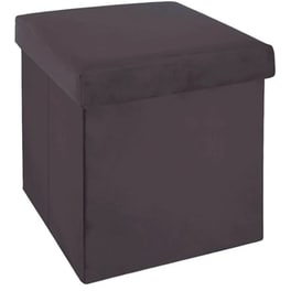 Σκαμπό Σαλονιού Spitishop A-s Tess Velvet Dark Grey 156910c 38x38x38cm - Ανθρακί