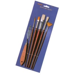 Artmate Σετ 5 Πινέλα + 1 Σπάτουλα