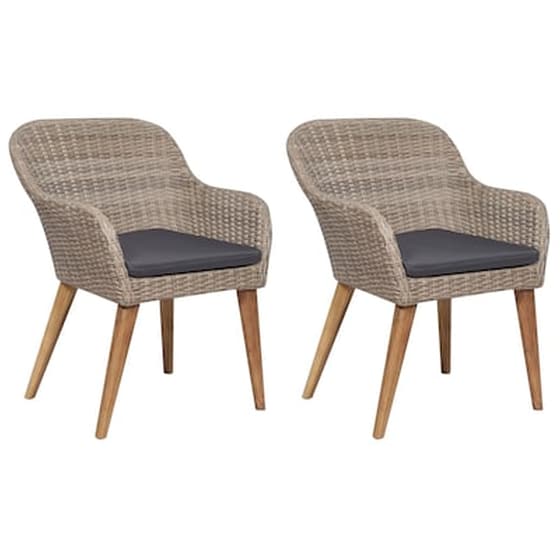 Vidaxl Σετ Τραπεζαρίας Κήπου 3 Τεμαχίων Καφέ image 5