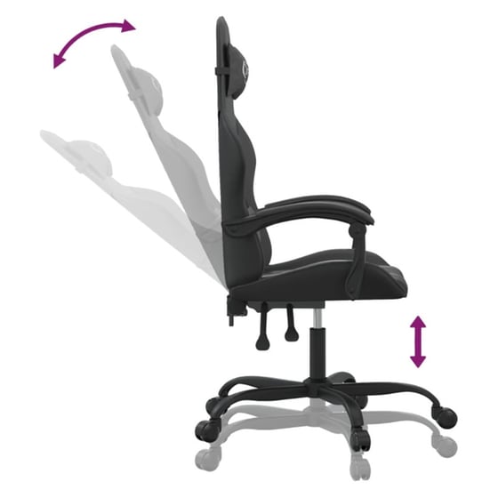 Καρέκλα Gaming VIDAXL 3143898 από Τεχνητό Δέρμα - Μαύρη image 4