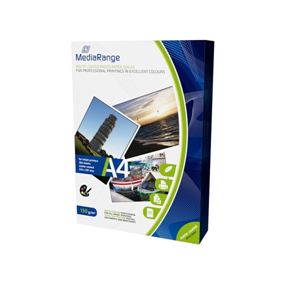 MediaRange Φωτογραφικό Χαρτί Matte A4 130 gr/m² για Inkjet Εκτυπωτές 100 φύλλα image 0