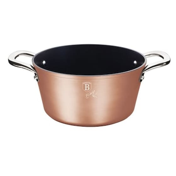 Αντικολλητική Κατσαρόλα Με Τριπλή Μαρμάρινη Επίστρωση Με Καπάκι 20εκ. Berlinger Haus Bh-1688 image 1