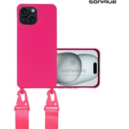 Θήκη Apple iPhone 15 - Sonique Carryhang Με Strap - Ροζ