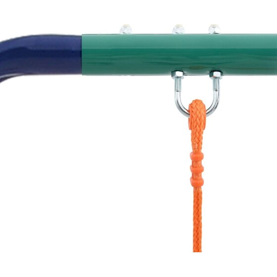 VidaXL Σετ Κούνιας 3 Θέσεων από Ατσάλι & Πλαστικό - Μπλε/ Πράσινο/ Πορτοκαλί image 4