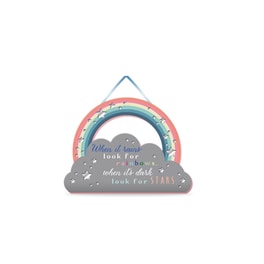 Ξύλινη Πινακίδα A.T.P Look For Rainbows