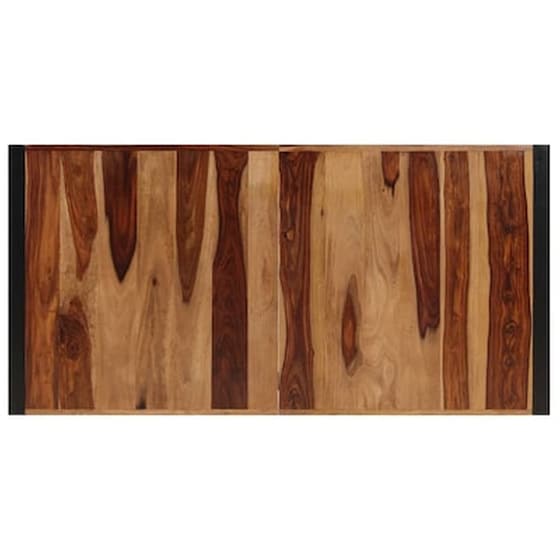Τραπεζαρία Vidaxl από Μασίφ Ξύλο Sheesham 140x70x75 cm - Μαύρο/Καφέ image 5