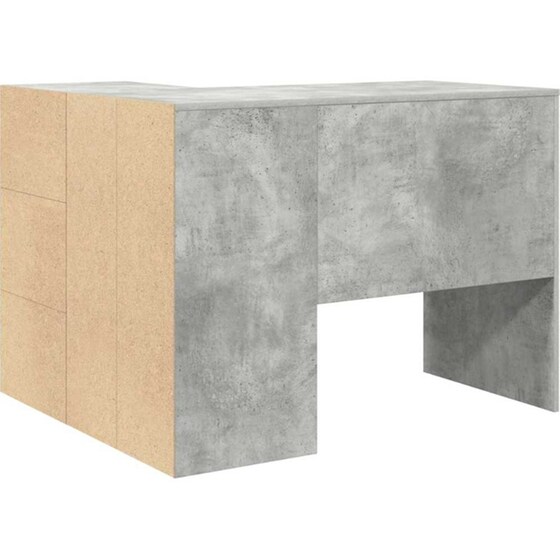 Γωνιακό Γραφείο VidaXL με Συρτάρι 102x88x75 cm - Γκρι Σκυροδέματος image 6