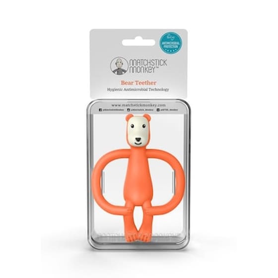 Matchstick Monkey Μασητικό Αρκουδάκι Bear Teether Πορτοκαλί image 0