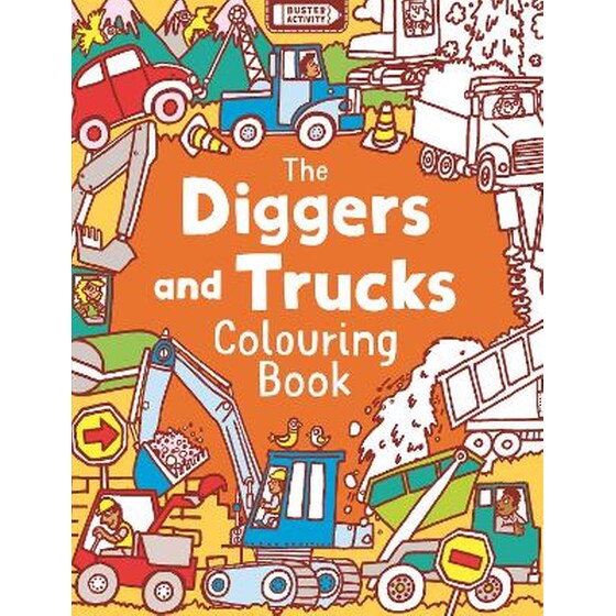 Diggers and Trucks Colouring Book image 0