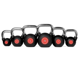 Kettlebell Κλασσικό 16kg Power Force PF-1002216 Ατσάλινο με Επένδυση Λάστιχου - Μαύρο