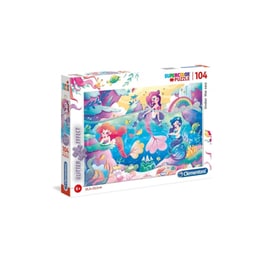 Παιδικό Παζλ Clementoni Super Color Γοργόνες Glitter (104 Κομμάτια)