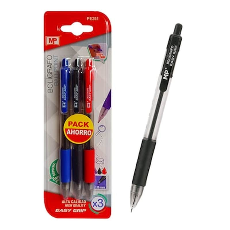 MP Mp Σετ Στυλό Διαρκείας Τριών Χρωμάτων 1.0mm (3 Τεμάχια)