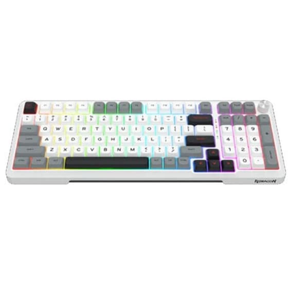 Redragon K688GB Gaming Μηχανικό Ασύρματο Bluetooth Πληκτρολόγιο RGB Λευκό (US) image 0