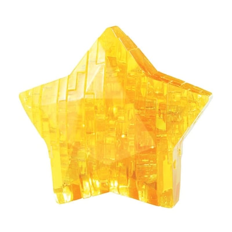 Crystal Puzzle Yellow Star 3d