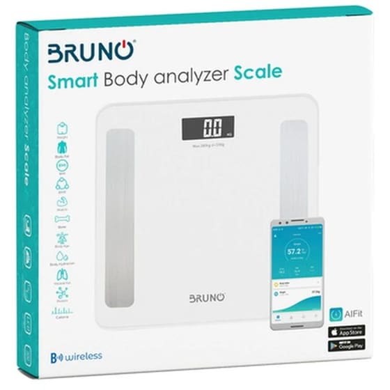 Ψηφιακή Ζυγαριά Σώματος Bruno BRN-0058 με Λιπομετρητή Λευκό image 1