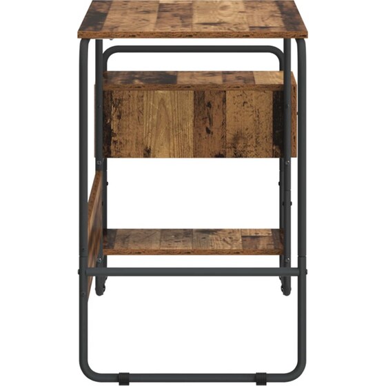 Γραφείο VidaXL με Αποθηκευτικό Χώρο 131,5x50x75,5 cm - Δρυς image 4