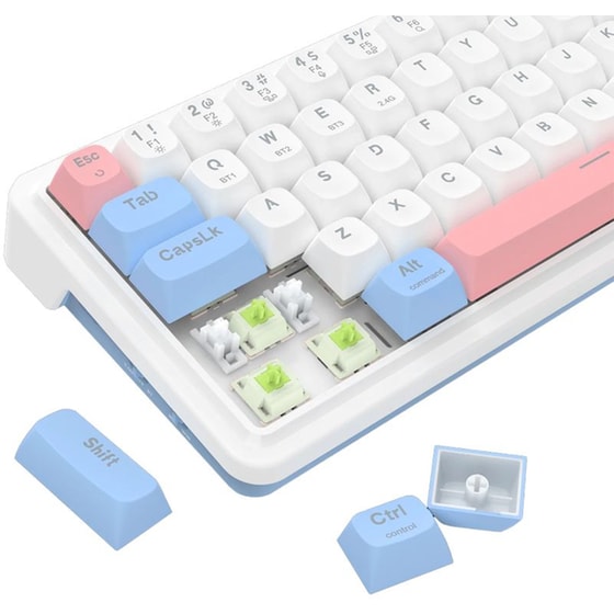 Redragon K709WBP Gaming Μηχανικό Ασύρματο 2.4 GHz/Bluetooth Πληκτρολόγιο RGB Μαύρο (US) image 3