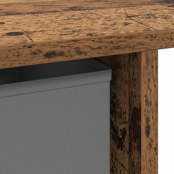 Γραφείο VidaXL από Επεξεργασμένο Ξύλο 100x40x75 cm - Παλιό Ξύλο image 6